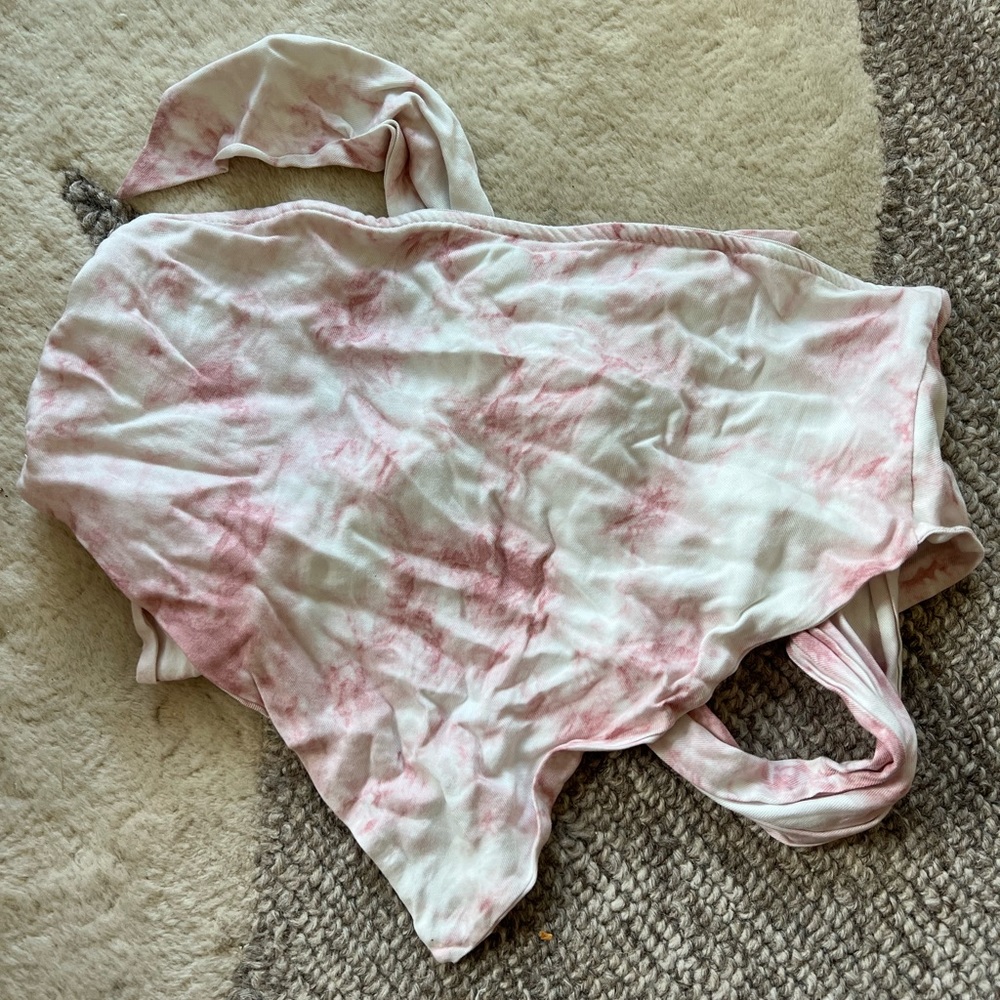 Tie up tube top. Pink tye dye
